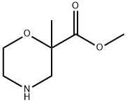 2-Morpholinecarboxylic acid, 2-methyl-, methyl ester Structure