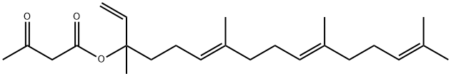 Butanoic acid, 3-oxo-, (4E,8E)-1-ethenyl-1,5,9,13-tetramethyl-4,8,12-tetradecatrien-1-yl ester