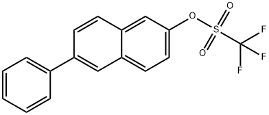 Methanesulfonic acid, 1,1,1-trifluoro-, 6-phenyl-2-naphthalenyl ester Structure