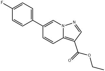 Pyrazolo[1,5-a]pyridine-3-carboxylic acid, 6-(4-fluorophenyl)-, ethyl ester,1207557-16-1,结构式