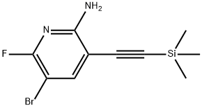 2-Pyridinamine, 5-bromo-6-fluoro-3-[2-(trimethylsilyl)ethynyl]- Structure