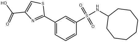 2-[3-(cyclooctylsulfamoyl)phenyl]-1,3-thiazole-4-carboxylic acid Structure