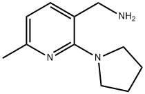 [6-Methyl-2-(pyrrolidin-1-yl)pyridin-3-yl]methanamine 化学構造式