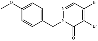 3(2H)-Pyridazinone, 4,5-dibromo-2-[(4-methoxyphenyl)methyl]- 结构式