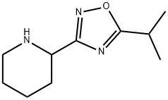 5-Isopropyl-3-(piperidin-2-yl)-1,2,4-oxadiazole Structure