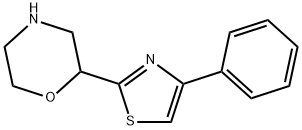 2-(4-Phenyl-1,3-thiazol-2-yl)morpholine 化学構造式