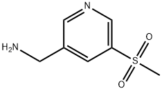 3-Pyridinemethanamine, 5-(methylsulfonyl)- Structure