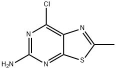 7-Chloro-2-methylthiazolo[5,4-d]pyrimidin-5-amine 化学構造式