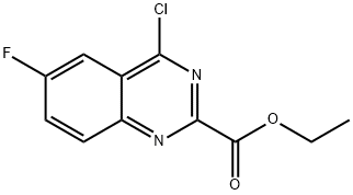 2-Quinazolinecarboxylic acid, 4-chloro-6-fluoro-, ethyl ester Structure