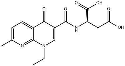 D-Aspartic acid, N-[(1-ethyl-1,4-dihydro-7-methyl-4-oxo-1,8-naphthyridin-3-yl)carbonyl]- Structure