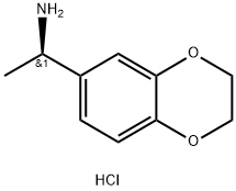 (R)-1-(2,3-二氢苯并[B][1,4]二氧杂环己烷-6-基)乙胺盐酸盐 结构式