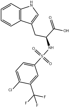 L-Tryptophan, N-[[4-chloro-3-(trifluoromethyl)phenyl]sulfonyl]- Structure