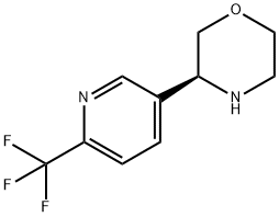 (3S)-3-[6-(trifluoromethyl)-3-pyridinyl]-Morpholine 结构式