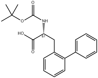 (2R)-3-{[1,1'-biphenyl]-2-yl}-2-{[(tert-butoxy)carbonyl]amino}propanoic acid Struktur