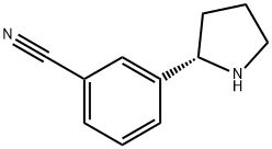 3-((2S)PYRROLIDIN-2-YL)BENZENECARBONITRILE 结构式