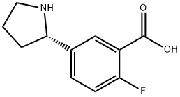 (S)-2-FLUORO-5-(PYRROLIDIN-2-YL)BENZOIC ACID HCL Struktur