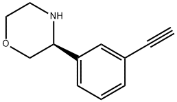 Morpholine, 3-(3-ethynylphenyl)-, (3S)- Structure