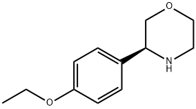Morpholine, 3-(4-ethoxyphenyl)-, (3S)- 化学構造式