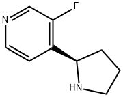 (R)-3-氟-4-(吡咯烷-2-基)吡啶 结构式