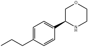 Morpholine, 3-(4-propylphenyl)-, (3S)- Structure