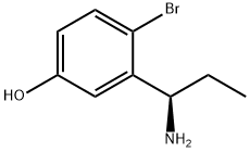 3-((R)-1-aminopropyl)-4-bromophenol Struktur