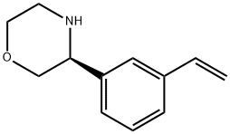 Morpholine, 3-(3-ethenylphenyl)-, (3S)- Structure