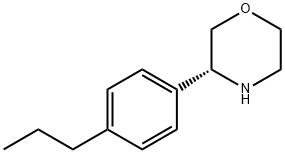 Morpholine, 3-(4-propylphenyl)-, (3R)- 化学構造式