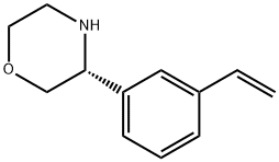 Morpholine, 3-(3-ethenylphenyl)-, (3R)- 化学構造式