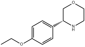 Morpholine, 3-(4-ethoxyphenyl)-, (3R)-,1213834-94-6,结构式