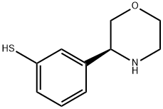 Benzenethiol, 3-(3S)-3-morpholinyl 结构式