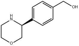 Benzenemethanol, 4-(3S)-3-morpholinyl- Struktur