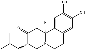 (3S,11bS)-1,3,4,6,7,11b-HEXAHYDRO-9,10-DIHYDROXY-3-(2-METHYLPROPYL)-2H-BENZO[a]QUINOLIZIN-2-ONE Struktur