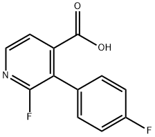 4-Pyridinecarboxylic acid, 2-fluoro-3-(4-fluorophenyl)- 化学構造式