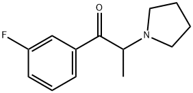 1-Propanone, 1-(3-fluorophenyl)-2-(1-pyrrolidinyl)-,1214939-99-7,结构式