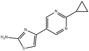 2-Amino-4-(2-cyclopropylpyrimidyl-5-yl)thiazole Struktur