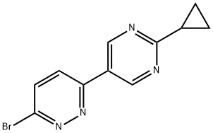 3-Bromo-6-(2-cyclopropylpyrimidyl-5-yl)pyridazine Struktur