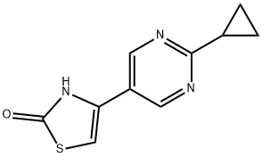 2-Hydroxy-4-(2-cyclopropylpyrimidyl-5-yl)thiazole 结构式