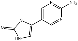 2-Hydroxy-5-(2-aminopyrimidyl-5-yl)thiazole 结构式