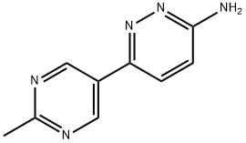 3-Amino-6-(2-methylpyrimidyl-5-yl)pyridazine 结构式