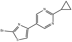 2-Bromo-4-(2-cyclopropylpyrimidyl-5-yl)thiazole Structure