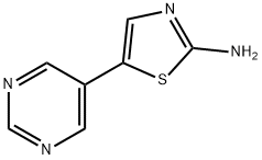 2-Amino-5-(pyrimidyl-5-yl)thiazole 化学構造式