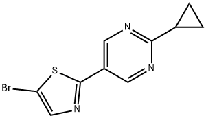 5-Bromo-2-(2-cyclopropylpyrimidyl-5-yl)thiazole Structure