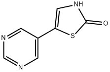 2-Hydroxy-5-(pyrimidyl-5-yl)thiazole Struktur