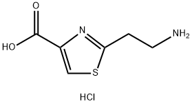 4-Thiazolecarboxylic acid, 2-(2-aminoethyl)-, hydrochloride (1:2) Structure