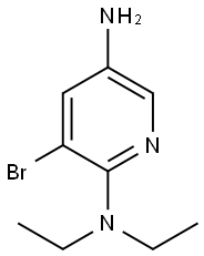 2,5-Pyridinediamine, 3-bromo-N2,N2-diethyl-, 1216027-34-7, 结构式