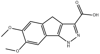 Indeno[1,2-c]pyrazole-3-carboxylic acid, 1,4-dihydro-6,7-dimethoxy- 结构式