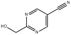 2-(Hydroxymethyl)pyrimidine-5-carbonitrile 化学構造式