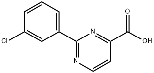 4-Pyrimidinecarboxylic acid, 2-(3-chlorophenyl)- 化学構造式