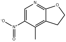 4-METHYL-5-NITRO-2,3-DIHYDROFURO[2,3-B]PYRIDINE 化学構造式