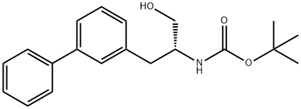 Carbamic acid, N-[(1R)-2-[1,1'-biphenyl]-3-yl-1-(hydroxymethyl)ethyl]-, 1,1-dimethylethyl ester 结构式